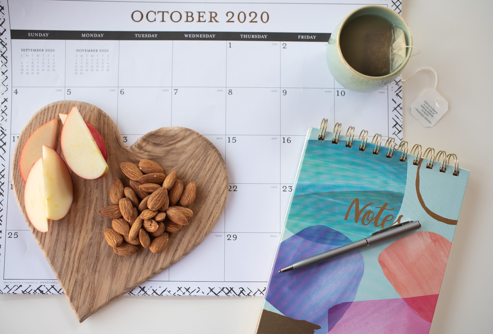 Journal and almonds